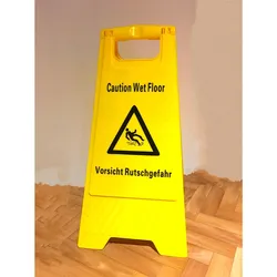 CleanSV Warnschild  Vorsicht Rutschgefahr Englisch / Deutsch