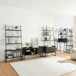 Möbelset Storfjord 5-tlg. 1xSchreibtisch, 3xRegal, 1xTV Schrank