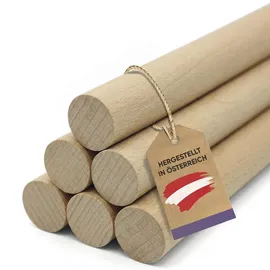 vasalat Holzstäbe glatt 100 cm x 18 mm Set 6 Stück