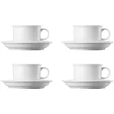 4 x Kaffeetasse 2-tlg. - Trend Weiß - Thomas - 11400-800001-14740