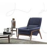Sessel Ohrensessel Sitzer Cocktailsessel Stoff Wohnzimmer Modern Blau