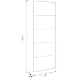 vidaXL Handtuchständer Schwarz 45x10x115 cm
