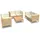 vidaXL Garten-Lounge-Set 7-tlg. creme Kiefer
