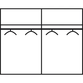 Rauch »Subito Kleiderschrank Bestseller«, Schlafzimmerschrank Garderobe mit 4 Glaselementen weiß