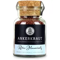 Ankerkraut Rotes Hawaiisalz, Premium Dekor-Salz, vulkanischem Ursprung aus Hawaii, Gewürz grob rot zum Dekorieren, 165 g im Korkenglas