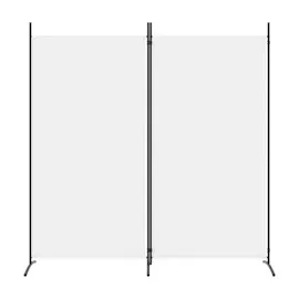 vidaXL Paravent Weiß 175x180 cm Stoff