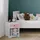 Relaxdays Kindernachttisch Schwan 32 x 41 x 31 cm Holzwerkstoff weiß/rosa