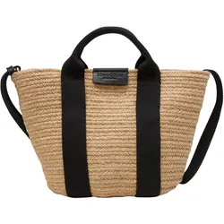 Shopper MARC O'POLO "aus hochwertiger Jute", Damen, Gr. B/H/T: 30cm x 18cm x 7cm, schwarz, Jute, unifarben, Taschen