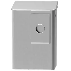 MediQo-line Sanitärbehälter Alu 6 L mit Polybeutelhalter mit Deckel, Hygienebeutelhalter für Polybeutel