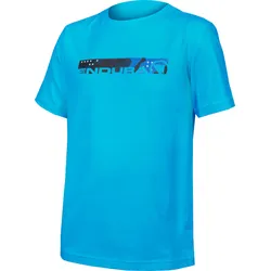 Endura Kinder One Clan Organic T-shirt Camo electric blue 7-8yrs