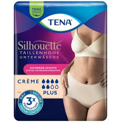 TENA Inkontinenz-Pants | Silhouette Plus Creme Pants – Cremefarbene Taillenhöhe mit diskretem Look