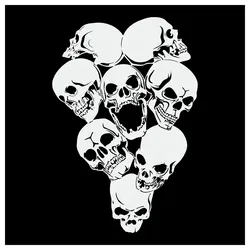 Piles of Skulls # 11 | Airbrush-Schablone Totenköpfe im Stapel | ca. 18 cm x 26 cm