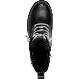 Marco Tozzi Damen Stiefeletten zum Schnüren Rund mit Reißverschluss, Schwarz (Black), 39 EU