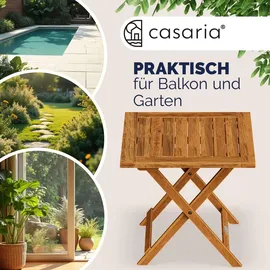 CASARIA Beistelltisch 46 x 46 cm braun klappbar