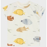 Hust & Claire - T-Shirt Anker Fishes in ivory, Gr.128,