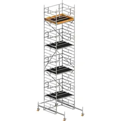 Layher Rollgerüst Uni Kompakt P2 Safety Plus mit Doppelgeländer 9,38m AH