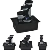 Prolenta Premium - The Living Store Zimmerbrunnen Mit Led Polyresin - Brunnen & Wasserfälle - Grau