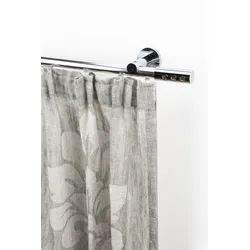 Gardinenstange GARESA "EASY", grau (chromfarben), B:67cm L:140cm Ø:20mm, Aluminium, Gardinenstangen