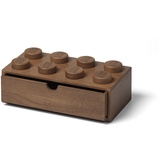 Lego 2x4 Wooden desk drawer Dark