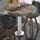 GGM Möbel Bistrotisch Ø 60 x 77 cm Rot/Weiß