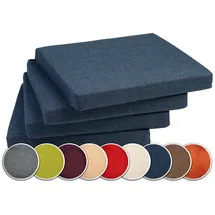sunnypillow Sitzauflage 40 x 40 x 5 cm blau 4-tlg.
