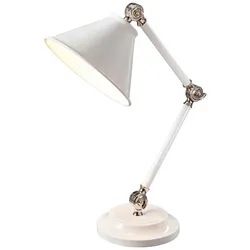 Provence Element Tischleuchte weiß, nickel poliert Elstead Lighting PV-ELEMENT-WPN