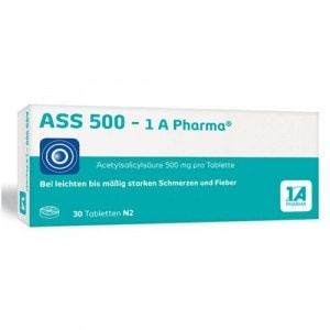 1 A Pharma ASS 500-1A Pharma Tabletten Kopfschmerzen & Migräne