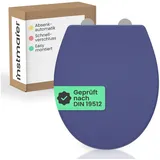 instmaier WC-Sitz instmaier Helma, Toilettendeckel mit Absenkautomatik, Absenkautomatik, zur Reinigung abnehmbar, Duroplast blau Oval