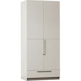Woood Kleiderschrank Split 95 x 215 x 60 cm Hellgrau