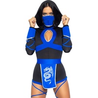 Leg Avenue Dragon Ninja Frauenkostüm Black, Blue L