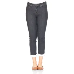 Lee Damen Jeans Elly Slim Fit Bass Line Hoher Bund Reißverschluss W 27 L 35