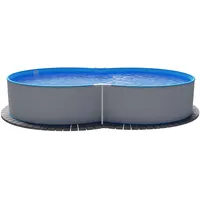SUMMER FUN Stahlwandpool achtform Exklusiv 725x460x150 cm, Stahl 0,8