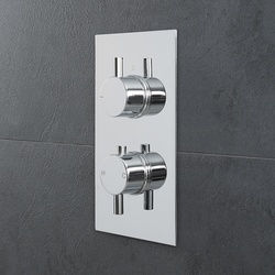 Moderne Twin Armatur runde Griffe Unterputz - Como, von Hudson Reed