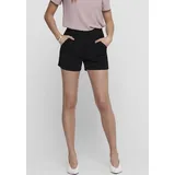 Jdy "JDYGEGGO SHORTS JRS NOOS", Damen, Gr. M (38), N-Gr, schwarz (schwarz detail:schwarz button), Jersey, Obermaterial: 95% Polyester, 5% Elasthan, unifarben, regular fit kurz, Hosen Shorts