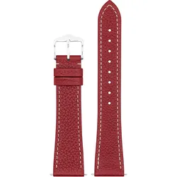 Hirsch 01802160-2-20 Uhr-Armband Bologna M 20 mm Leder Rot