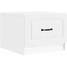 vidaXL Couchtisch mit Schubladen Weiß 49 x 50 x 37 cm Holzwerkstoff