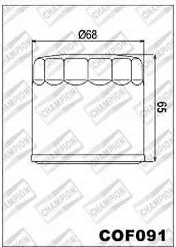 CHAMPION Oliefilter voor TRIUMPH COF091