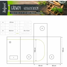 Zelsius Grow Tent 60 x 60 x 180 cm