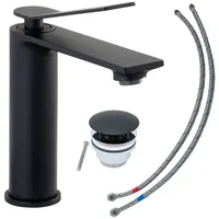 Schöner Wohnen SCHÖNER WOHNEN-Kollektion Waschtischarmatur VIOLA M, Mattschwarz, Wasserhahn
