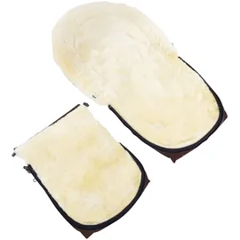 Werner Christ Baby Lammfell-Fußsack Oslo für Babyschale, Tragewanne, braun