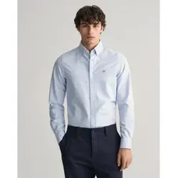 Gant für Herren. 3230115 Slim Fit Stretch Oxford Hemd blau (L), Lässig, Baumwolle, Klassisch, Langarm