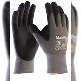 Atg Paar Maxiflex Ultimate Nylon-Strickhandschuhe grau/schwarz, ATG 34-874 - Größe