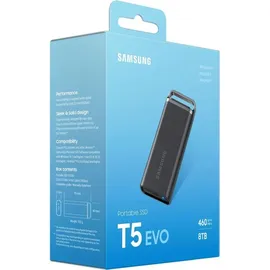 Samsung T5 EVO 8 TB USB-C 3.2 schwarz MU-PH8T0S