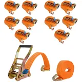 Baumarktplus Ratschen Spanngurt Zurrgurt 2-tlg 5m 2t 2000kg TÜV/GS orange