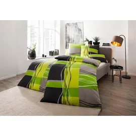 MY HOME Kelian Linon grün 155 x 220 cm + 80 x 80 cm