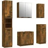 vidaXL Badmöbel-Set 5-tlg. räuchereiche