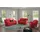 Cotta Couch Baumwolle/Polyester 2-Sitzer + 2,5-Sitzer Rot