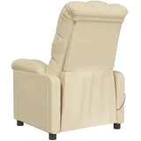 vidaXL Massagesessel 99 x 102 x 99 cm Creme mit Liegeposition und Massagefunktion