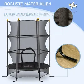 Homcom Kindertrampolin 163 cm inkl. Sicherheitsnetz Schwarz