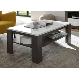 furn.design Couchtisch Weiß Hochglanz, Grau, Stone Beistelltisch 118 x 72 cm, Wohnzimmer, Wohnzimmertische, Couchtische